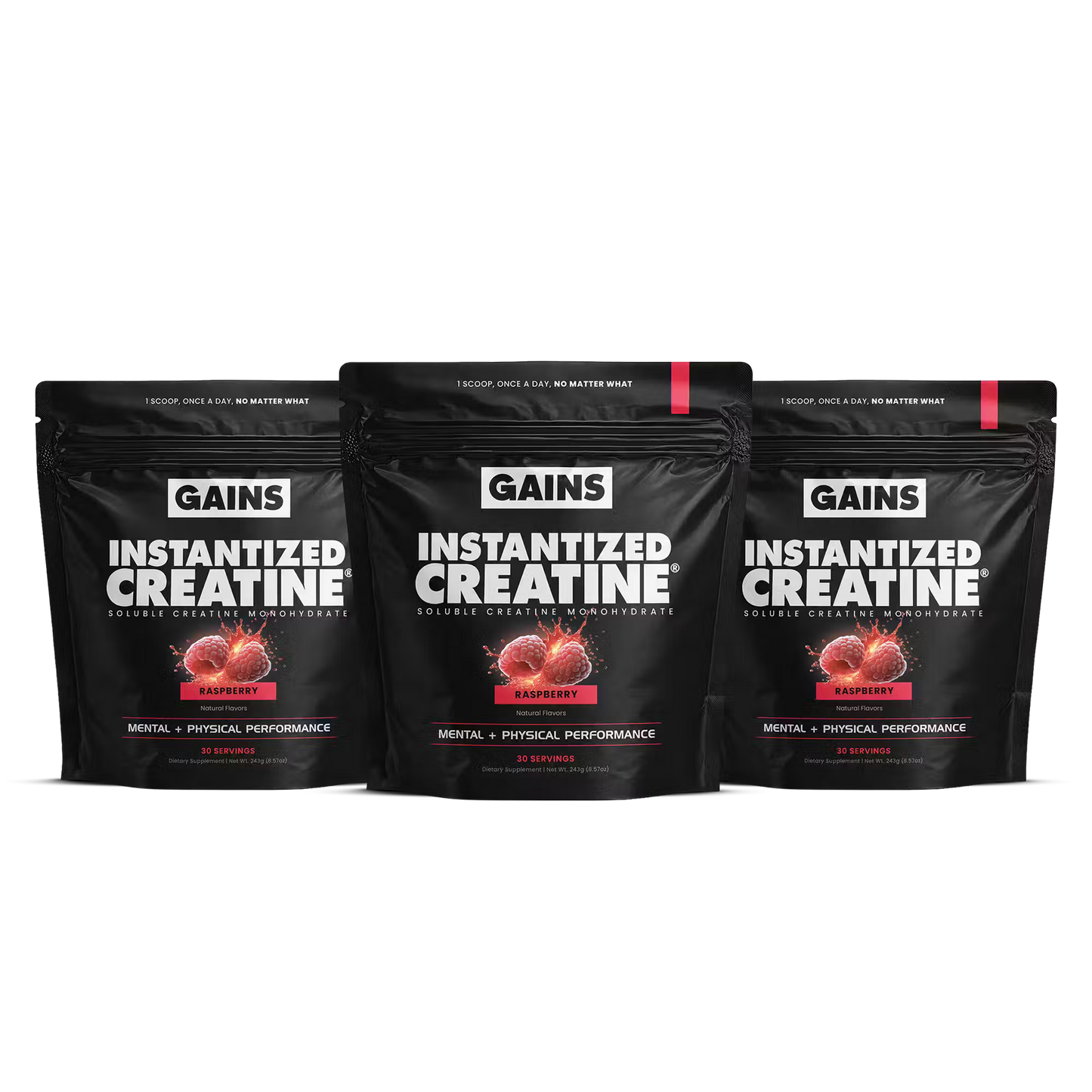 instantized creatine bag | sour raspberry 90