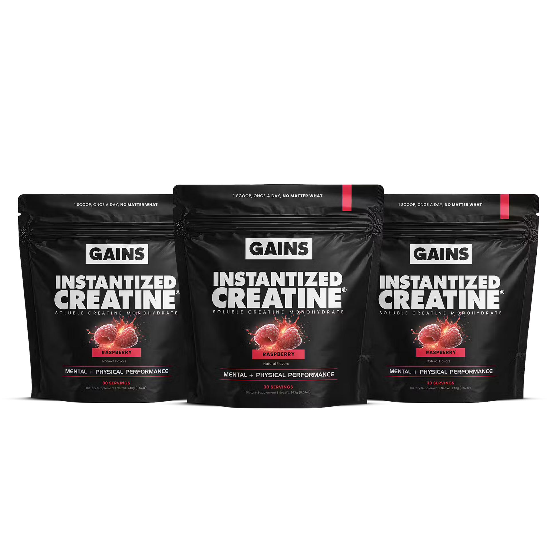 instantized creatine bag | sour raspberry 90